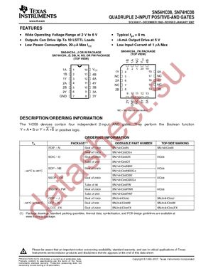 SN74HC08DRG4 datasheet  